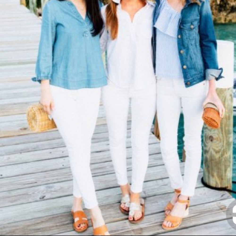Vineyard Vines White Straight Jeans